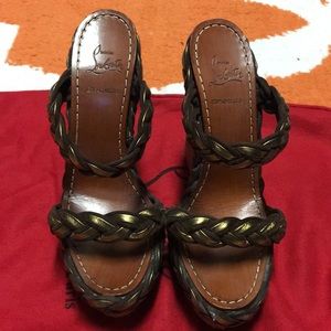 Authentic Christian louboutin wedge